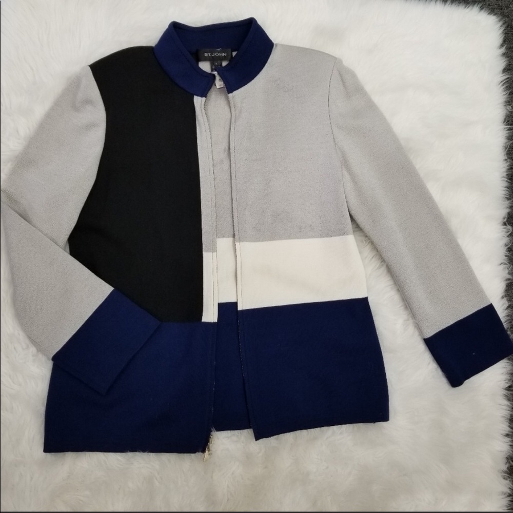 St. John color block pantsuit size 6
